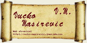 Vučko Maširević vizit kartica